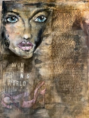 Woman’s World Acryl auf Leinwand, 78 x 99