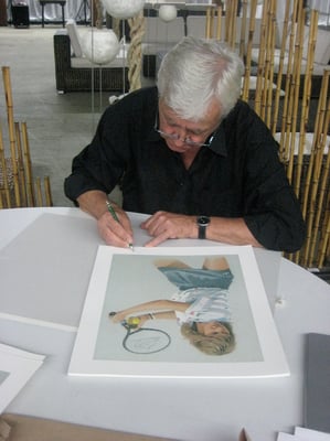 signieren von Steffi Graf Portrait