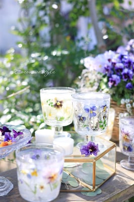 ボタニカルワークショップ　グラスキャンドルホルダー