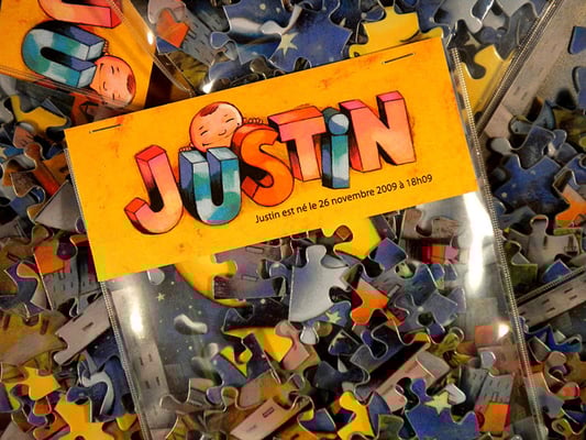 Faire-part de la naissance de Justin ©2009