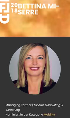 Nominiert: Digital Female Leader Award, #DFLA18, Mobility: Bettina Miserre