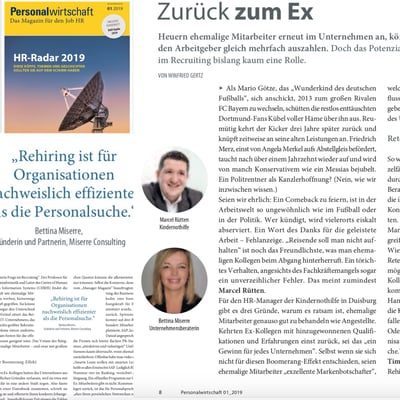 Experteninterview zu Employer Branding: Bettina Miserre in "Personalwirtschaft"