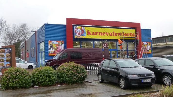 karnevalswierts, Frankfurt | Spanntuchtransparent, einseitig (1,55x10,15 m)