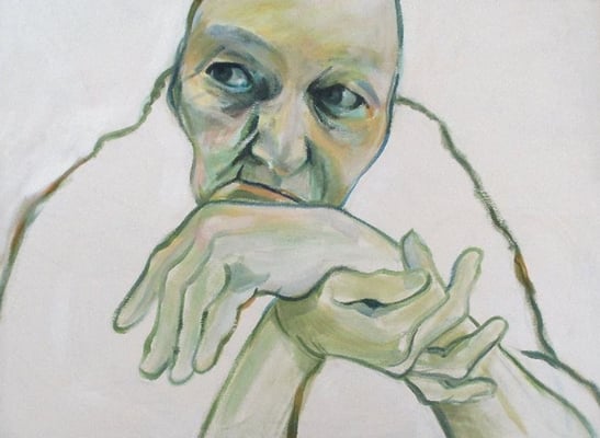 Station 12 - 65x84cm, Acryl auf Leinwand