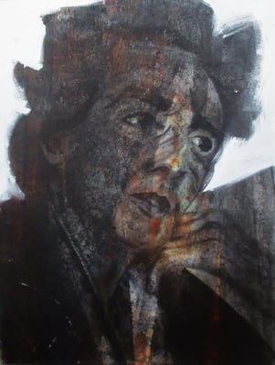 Portrait E. Meurer - 75x60cm, Acryl auf Leinwand