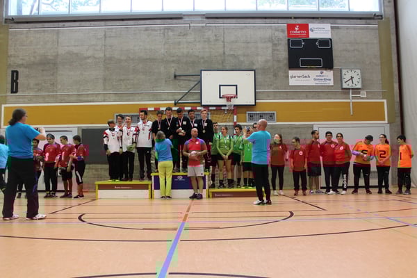 Das Podest des 4. Int. Torball-Ziger-Cups