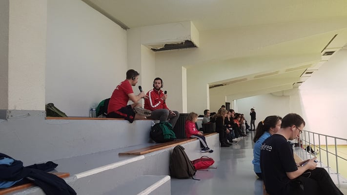 Live-Kommentar über Kopfhörer am Int. Damenturnier in Nizza!