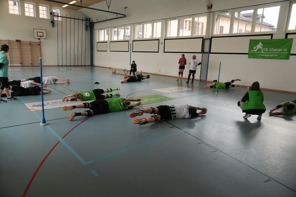 Training der Abwehrposition