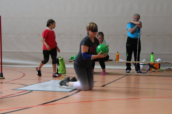 Barbara für das Team *Die Überredeten" im Einsatz am Challenge-Cup