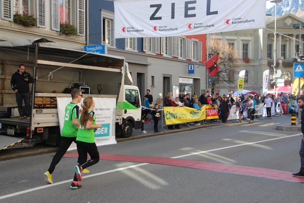 Luca und Ramona im Zieleinlauf