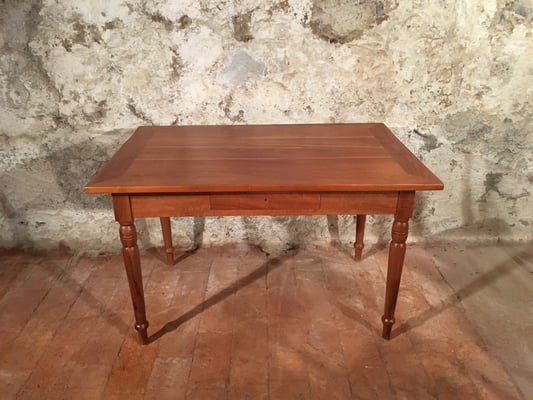 Kirschbaumtisch mit Schublade, 122 x 80cm H: 76cm