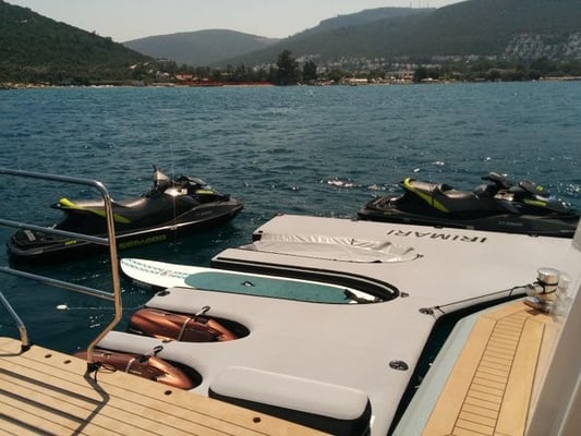 Superyacht Jetski and tender inflatable dock
