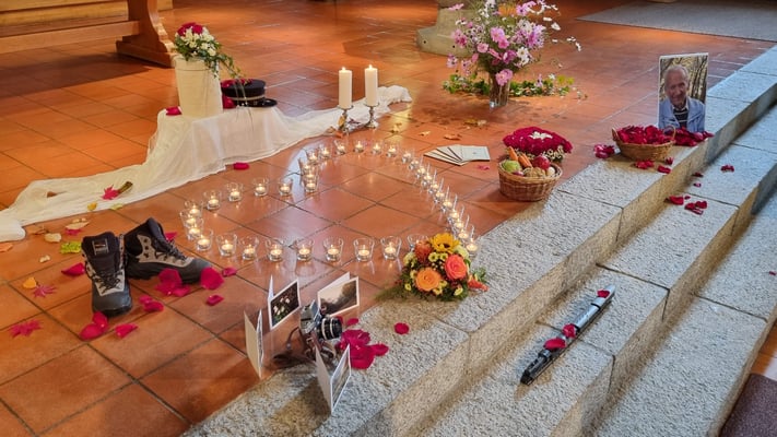 Abschied in der Kirche