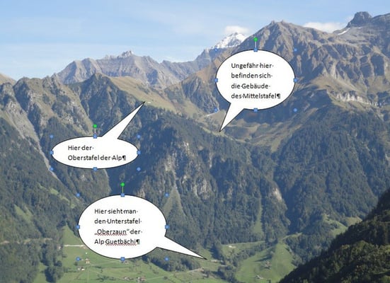 Blick vom Klausenpass / Urnerboden Richtung Alp Guetbächi