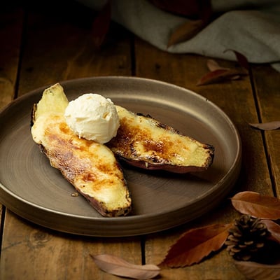 「焼き芋ブリュレ」アイスのせ