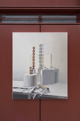 Untitled (shuttlecock), 120 x 100 cm, oil on canvas, 2020 (Photography: João Neves)