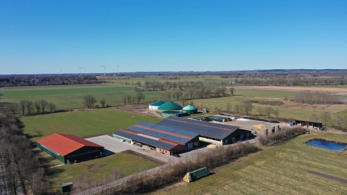 Luftaufnahme, Hof Meyer Oldendorf, Drohnenbilder