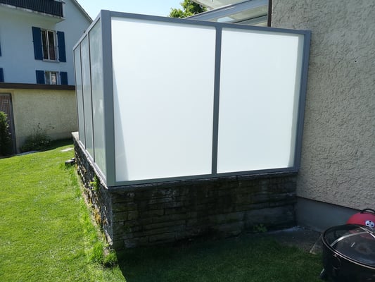 metallisch 21 Windschutz Wand