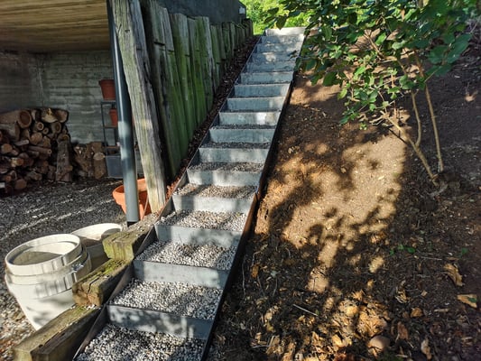 metallisch 45 Garten Treppe