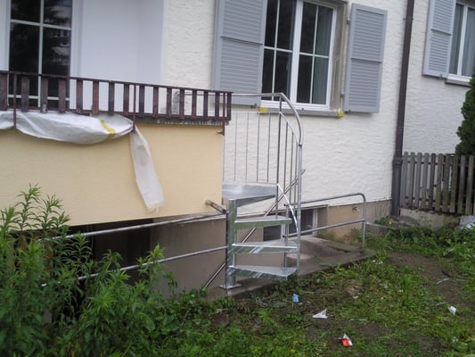 metallisch 53 Treppe klein Feuerverzinkt