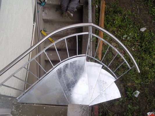 metallisch 54 Balkon Zugangs Treppe