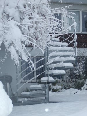 metallisch 36 Spindeltreppe mit Gitter Rost Stufen