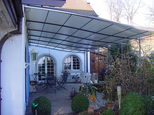 metallisch 16 Pergola mit Sonnensegel