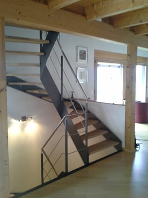 metallisch 60 Wangen Treppe mit Zarge