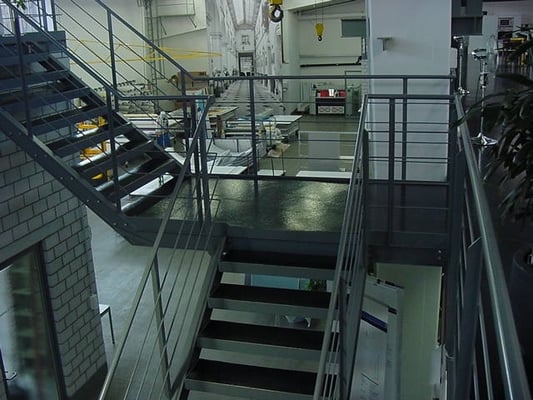 metallisch 31 Treppen Brücke Boden