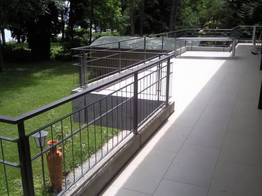 metallisch 1 Staketen Geländer