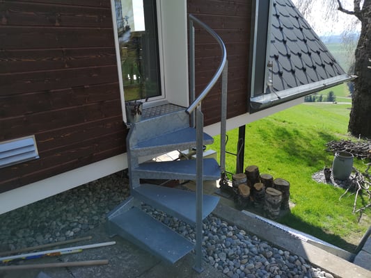 metallisch 13 Zugang für Küche Wendel - Spindeltreppe