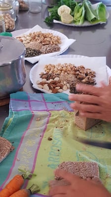 Pan, frutos secos y semillas