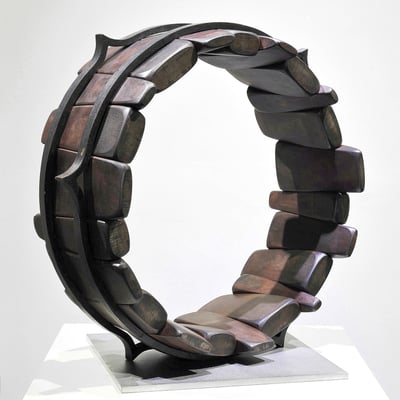 “Morph △→ ◯”（MO-O3） H.45x47x27cm / mild steel / 2013