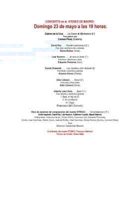 Programa 23-5-21. Ateneo de Madrid