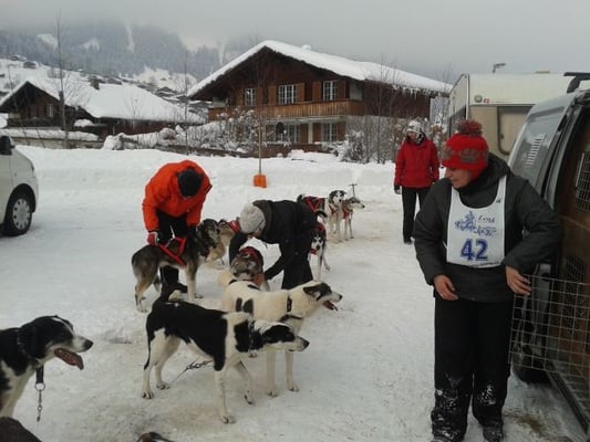 Gaby's Team wird vorbereitet.