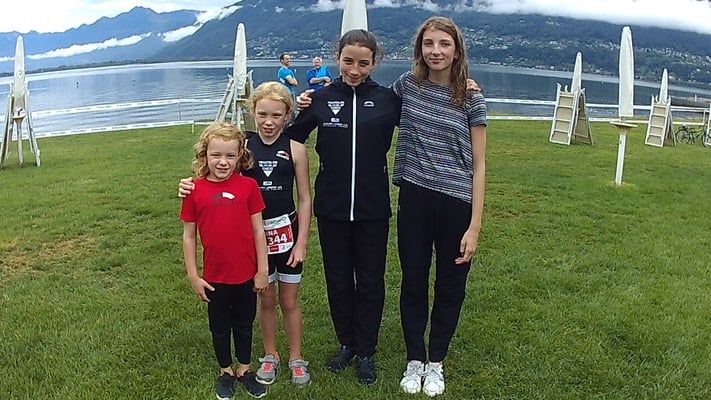 1.9.2018 - Livia, Sarina, Flavia und Silva nahmen am Kids Tri Locarno teil