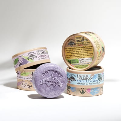 Festes Shampoo verschieden Sorten