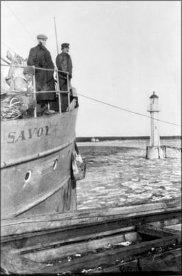Le Savoy accoste vers 1904 à Baie Ellis