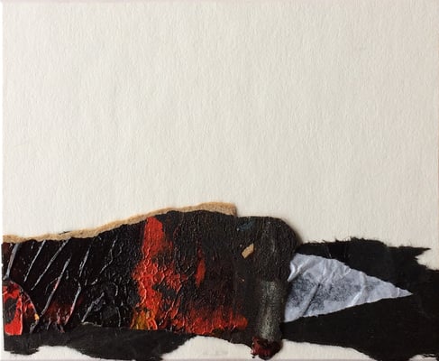 "Timanfaya Vulcano 10" | Collage on cardboard | 8 x 9,5 cm | 2017