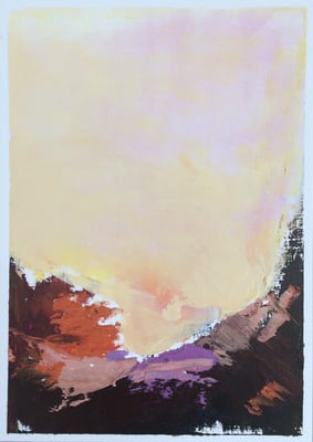 "Summer n.4" Oil sticks and cold wax on oil paper | 29,7 cm x 21 cm| 