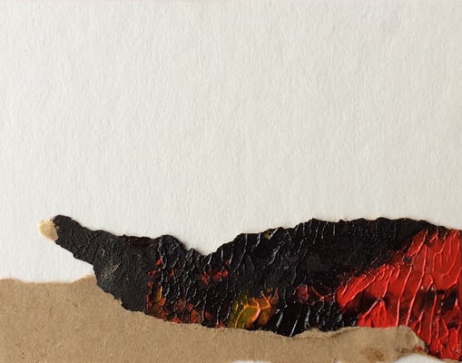 "Timanfaya Vulcano 8" | Collage on cardboard | 8 x 10 cm | 2017