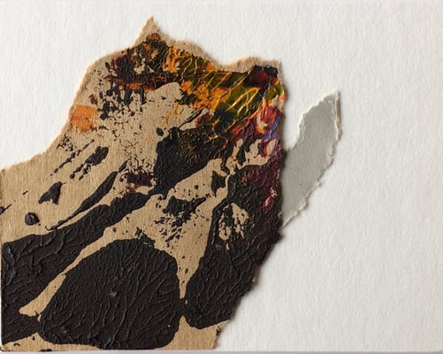 "Timanfaya Vulcano 9" | Collage on cardboard | 8 x 10 cm | 2017