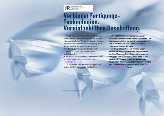 Website für J. Rothfuß Industrievertretungen