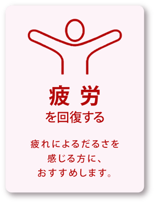 疲労を回復する / 疲れによるだるさを感じる方に、おすすめします。
