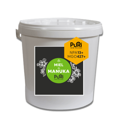 Miel de Manuka NPA 13+ / MGO 427+ de Nouvelle-Zélande en seaux de 10kg Puri New Zealand