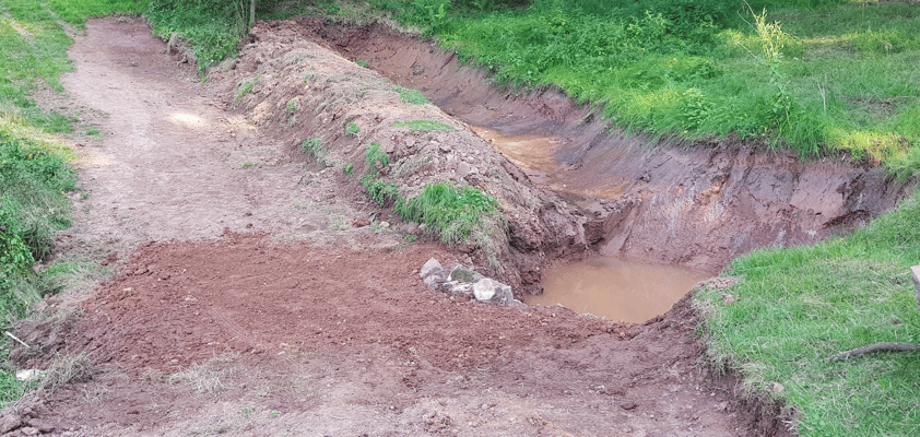 Der Hauptweg zu den Huftieren ist nun wieder befahrbar