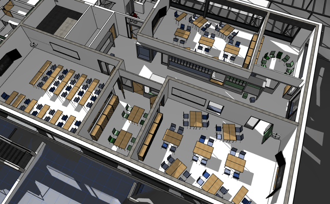 Erweiterung Don-Bosco-Schule Leverkusen, Animation Clusterbereiche und OGS