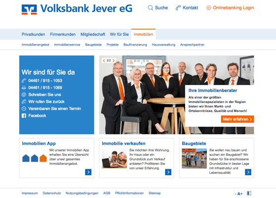 Kunde: Volksbank Jever eG