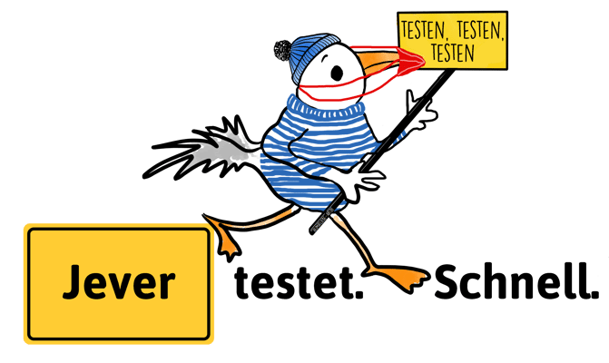 Logo Design für Testzentrum "Jever testet schnell"