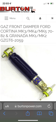 Amortisseur à gaz avant de la Spartan